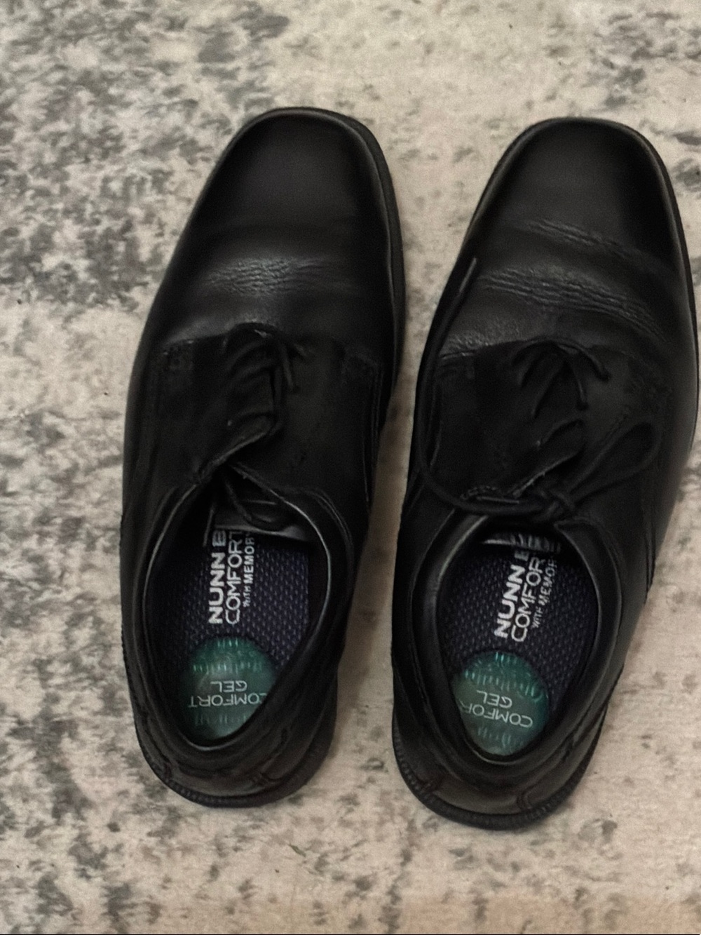 Nunn Bush Black Leather Lace-Up Oxfords men’s size 8 1/2
